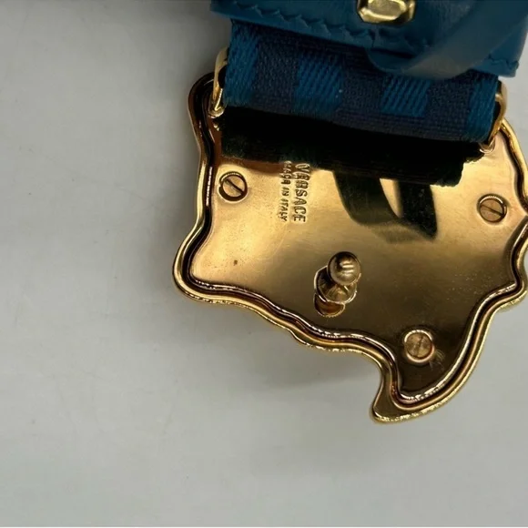 Men’s Versace Medusa head la Greca web belt size 105 cm/42 inch made Italy - Picture 6 of 9